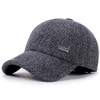 Men's Winter Warm Wool Woolen Tweed Peaked Baseball Cap Hat