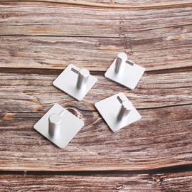 4-Pack Bathroom Towel Hooks Rust-Resistant 10lbs Capacity, Modern Wall-Mounted Bathroom Hardware for Indoor/Outdoor Use, No Drill Adhesive Hooks