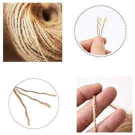 Sprießen 3pcs/300m/1mm Jute Twine, Thick Natural Jute Thread for Floristry, Gifts, DIY, Decoration, Bundle, Gift Wrapping, Garden and Recycling (Brown)