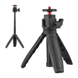 Lightweight Portable Mini Tripod Extendable Tripod Stand Handle Grip with 4 Levels of Adjustable Height for Phone Camera Selfie Video Recording Live Stream