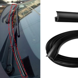 WINUERK Car Front Windshield Rubber Seal Strip, 1.7M/5.6FT Self Adhesive Auto Rubber Seal Strip, Waterproof Car Weather Stripping Seal Strip, Universal Edge Trim Strip Accessories for Cars Truck SUV