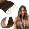 SURNEL Tape in Hair Extensions Human Hair 14 inch 20pcs