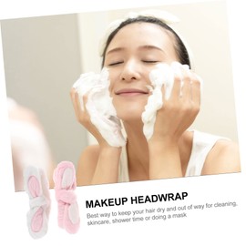 Ipetboom 2pcs Soft Makeup Shower Hair Band Makeup Shower Headwrap Face Wash Bath Headband Rabbit Ears Design