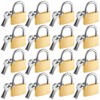 Kenning 16 Pcs Solid Keyed Alike Padlocks 1.18" Solid Brass