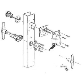 Building & Hardware Garage Door Lock Cylinder& T Handle Kit