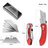 Folding Box Cutter Heavy Duty Utility Knife, Razor Knife, Lightweight