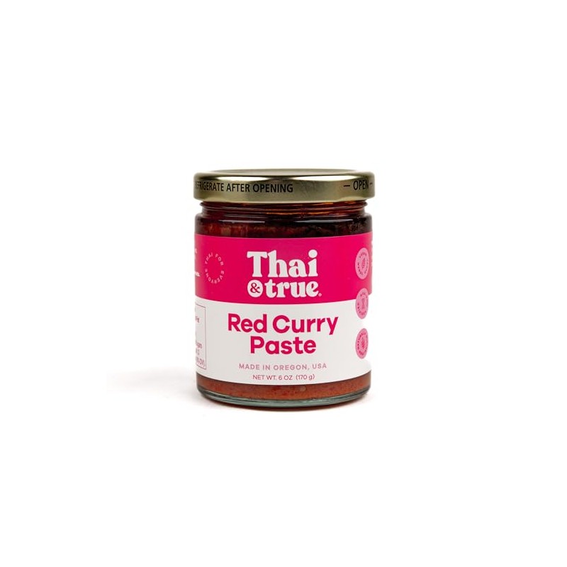 Thai and True Curry Paste, Red - 6 Oz Jars