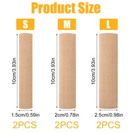 6 StüCk Silikon Zehenschutz Großer zeh,3 Größen Zehenschutz Silikon,10cm Zehenkappen,Zehenpolster,Zehenschutz Schaumstoff für Kissen Mais, Blasen, Schwielen, Zehen und Finger,Corns Remover, Bunion