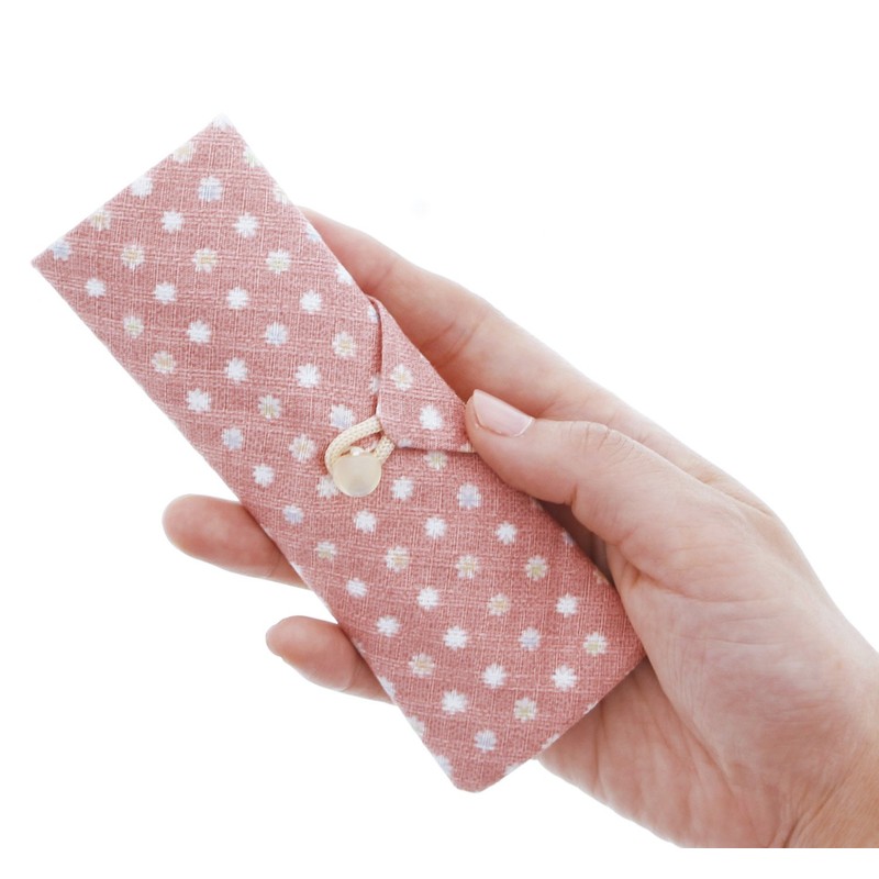 My Chopsticks Bag, Fukoro Kompeito Chopsticks Wrap, Pink
