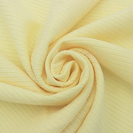 Solid 4x2 Rib Knit Fabric (Banana)