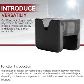 xukey Universal 2X  Jack Stand Pad Adaptor Block Jacking Point Pinch Weld Side Rubber