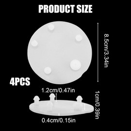 Replacement for Vormax Toilet Tank 4PCS, Silicone Flapper Seal Gasket 3’’ Compatible with American Standard 7381424-100.0070A, Transparent American Standard Toilet Part, Toilet Flapper Replacement Kit