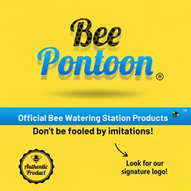 Bee Pontoon Bee Watering Station, Butterfly Watering Station, Garden Decor, Beekeeping Supplies - Circular Yellow 1 Pc
