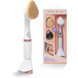 Perry Ellis 메이크업 어플리케이터 및 메탈릭 마사지 플레이트가 포함된 페리 엘리스 3-in-1 실리콘 페이스 워시 Perry Ellis 3-in-1 Silicon Face Wash with Makeup Applicator and Metallic Massage Plate