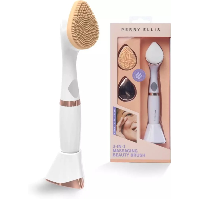 Perry Ellis 메이크업 어플리케이터 및 메탈릭 마사지 플레이트가 포함된 페리