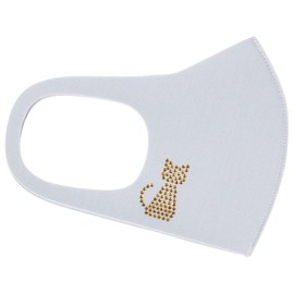 [IKplus] MA-07n Skin Warming Mask, Cat Bijou Rough Prevention, Cooling Sensation, Absorbent, Quick Drying, UV Protection, 3-Layer Structure, Made in Japan, Wedding Party (LL (For Large Men), Ice Gray)
