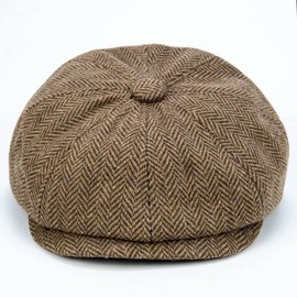 FORUHOO Baby Children's Flat Cap Tweed Boys' Flat Cap Newsboy Gatsby Cap, coffee