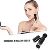 Mikinona 2pcs Portable Makeup Brushes Powder Brush With Cap Travel