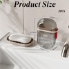 2 pcs Travel Soap Case Soap Box Waterproof and Leakproof,