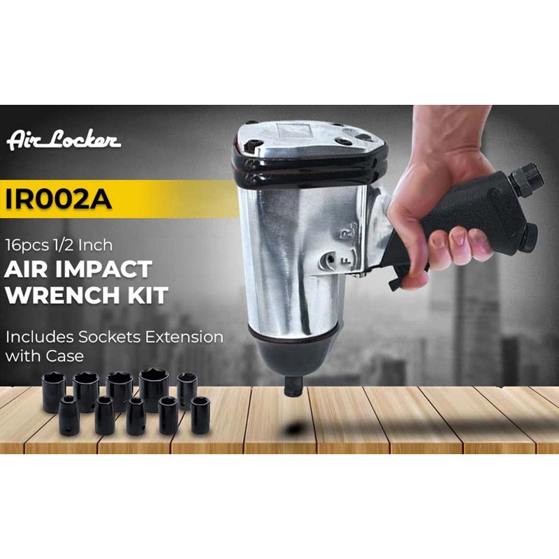 Air Locker IR002A 16pcs 1/2 Inch Air Impact Wrench Kit