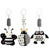 KAKIBLIN 3 Pack Hanging Rattle Toys, High Contrast Baby Hanging