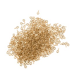 Operitacx Screw Eye Pin Set 300pcs Mini Gold Screw Pins Jewelry Making Chain Findings