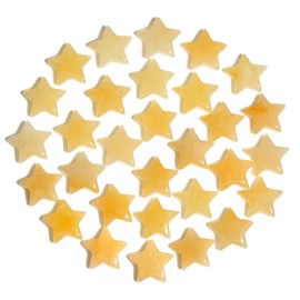 XIANNVXI 20 PCS Citrine Crystal Stars Set,Citrine Crystals Natural Gemstones Stars,Yellow Star Gifts Bulk Wholesale Reiki Crystal Stones Meditation Gifts
