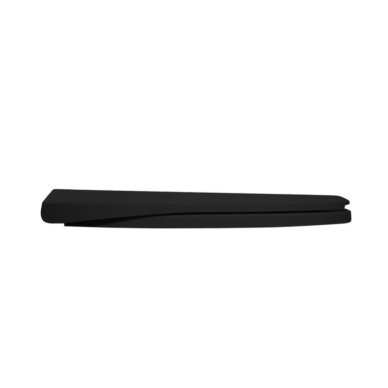 WinZo Black Elongated Toilet Seat Standard Universal Replacement Plastic Cover
