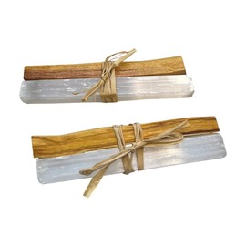 VIE Mini Smudge Cluster, Palo Santo with Selenite 4", Pack of 2