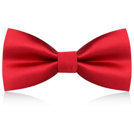 AidShunn Bow Tie for Men, Adjustable Formal Neck Bowtie Men's Bowtie Classic Solid Color Pre-Tied Bow Tie for Parties Wedding (Red)