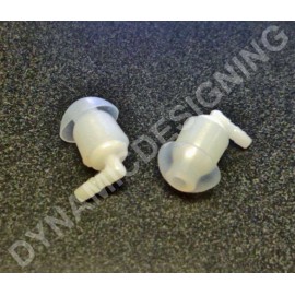 Dynamic Designs 2 x Pack Mushroom Ear Bud Tips for Acoustic Tube Headset with Elbow Attachment