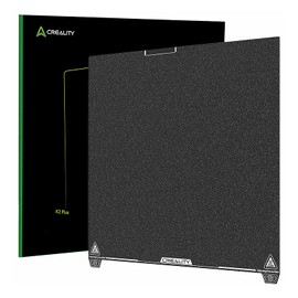Creality K2 Plus PEI Build Plate, Flexible Spring Steel Textured Print Surface, Orignal Frosted K2P 3D Printer Bed Sheet, Heating Bed Replacement, Printing Platform Mat, 370x370mm