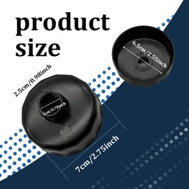 HEVLE Oil Filter Wrench, Heavy Duty Oil Filter Removal Tool, 64.3mm 14 Slots Oil Filter Cap Wrench Tool Compatible with Toyota, Lexus, RAV4, Camry, Tundra, Highlander, Sienna, Cruiser, Tacoma