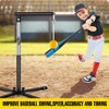 PLAYAPUT Baseball Softball Batting Tee with Tethered Ball, Auto Reset