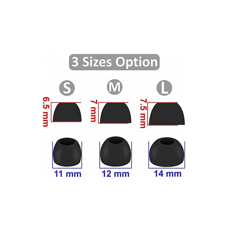 BLUEWALL Ear Tips Compatible with Beats Fit Pro Earbuds, S/M/L
