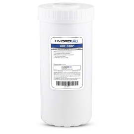 Hydronix UDF-10BP Coconut Shell GAC Water Filter for Whole House Commercial or Industrial 4.5" x 10"