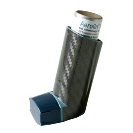 Artisticky Funky Cool CARBON FIBRE Sticker for Asthma Inhaler (not included)