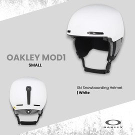 Oakley MOD1 White Small Ski Snowboarding Helmet for Men for Women + Bundle with Designer iWear Collapsible Water Bottle with Carabiner