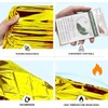 MIXIAO Emergency Foil Thermal Blanket Gold (Pack of 6) Individually