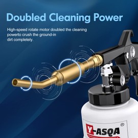 Y-ASQA Tornador car Cleaning Gun,Professional Deep Stain Removal Tornado air Pulse car Detail Thicken Cleaner Gun for Upholstery Carpet seat Canopy Interior Detailing Cleaning Kit