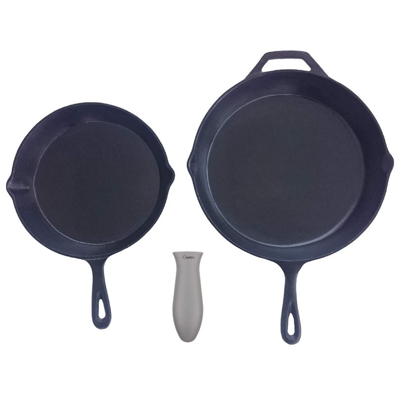 Crucible Cookware Silicone Hot Handle Holders (Large, Grey)