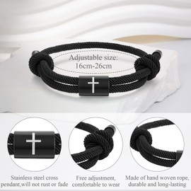 Eahoopfm 16th Birthday Gift for Boys, Rope Bracelet Boys Bracelets, Birthday Gift for Him Son Grandson Nephew Brother Friend