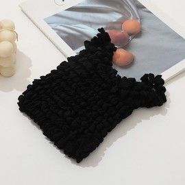 Anopo 3 Pack Reusable Shopping for Grocery Magic Stretch Storage Bag Foldable Packable Tote Shoulder Bag Black