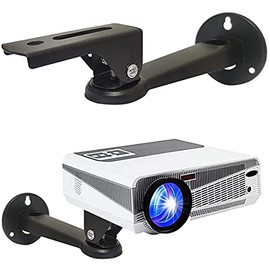 Black Camera Wall Mount Bracket Mini Projector Wall Mount Adjustable Camera Hanger Holder Length 7.87" 1/4” Thread Load 7.8 lbs 360° Rotation for Projectors CCTV DVR Cameras Camcorder