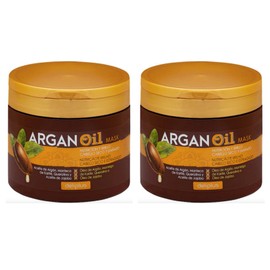 Pack 2 - Argan Oil Mask Dry and Damaged Hair. Pack 2 Jars of 400 ml. Total 800 ml. Deliplus