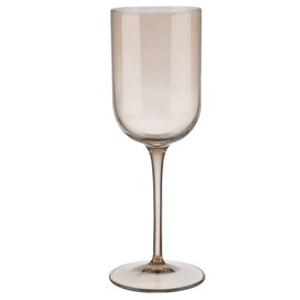 Blomus FUUM White Wine Glasses - Set of 4 - .28L/9.5oz - 20.5cm/8in Height - Nomad (Tan) Crystal Glass