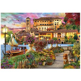 Educa - Italian Promenade - 1500 Piece Jigsaw Puzzle - Puzzle Glue Included - Completed Image Measures 33.46" x 23.6" - Ages 14+ (19562)