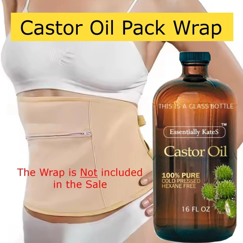 Castor Oil Organic Cold Pressed Unrefined Glass Bottle USDA Certified