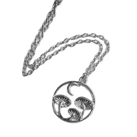 Vintage Mushroom Charm with Crescent Moon Round Shape Pendant Necklace Couple Friendship Retro Various Styles Punk Cool Jewelry for Women Men-5