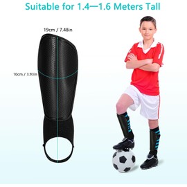 DAWRIS Football Shin Pads - Shin Guards with Ankle Protection - Protective Gear for Boys Girls Men
